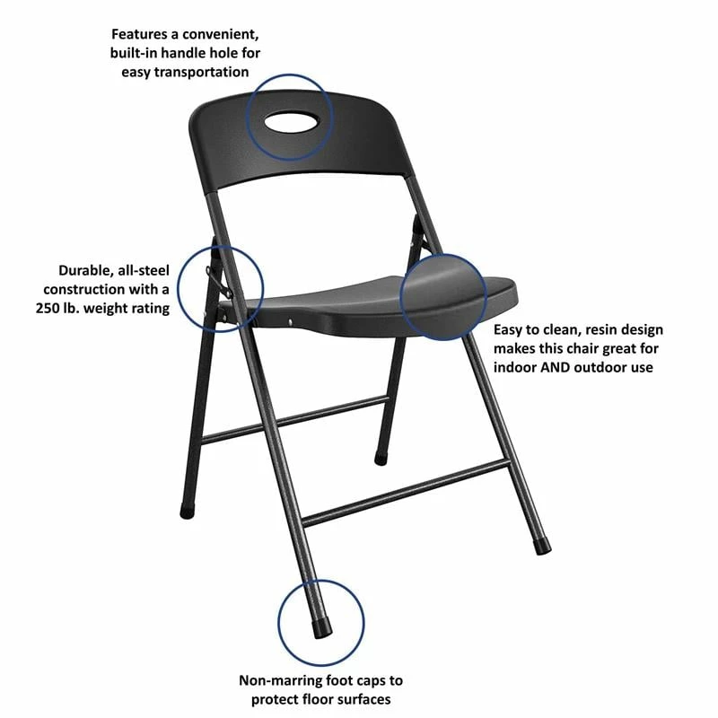 Best reviews of ???? COSCO Solid Resin Indoor/Outdoor Double Braced Folding Chair In Black (4-Pack) ⭐ 2 Best reviews of ???? COSCO Solid Resin Indoor/Outdoor Double Braced Folding Chair In Black (4-Pack) ⭐ - Image 2