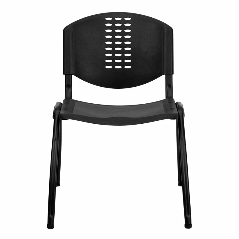 Best Pirce ???? Flash Furniture Hercules Plastic Oval Cutout Back Stacking Chair In Black ???? 4 Best Pirce ???? Flash Furniture Hercules Plastic Oval Cutout Back Stacking Chair In Black ???? - Image 4