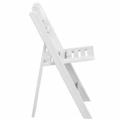 Alternative view of Outlet ???? Flash Furniture Hercules Folding Chair With Slatted Seat In White ????