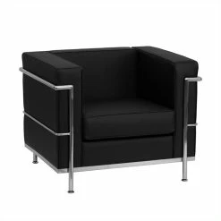 Promo ⭐ Flash Furniture Hercules Regal Leather Chair In Black ????
