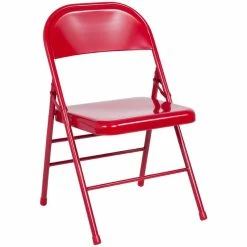 Outlet ✨ Flash Furniture Hercules Metal Folding Chair In Red ✨