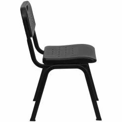 Brand new ???? Flash Furniture Hercules Plastic Classroom Stacking Chair In Black ⭐ -Flash Furniture Shop 461329 2 L