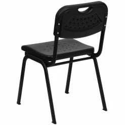 Brand new ???? Flash Furniture Hercules Plastic Classroom Stacking Chair In Black ⭐ -Flash Furniture Shop 461329 3 L