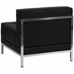 Alternative view of Coupon ???? Flash Furniture Hercules Imagination Leather Tufted Armless Chair In Black ????