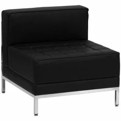 Coupon ???? Flash Furniture Hercules Imagination Leather Tufted Armless Chair In Black ????