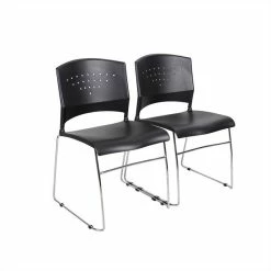 Alternative view of Flash Sale ???? Boss Office Products Boss Office Stacking Chrome Frame Office Stacking Chair In Black (Set Of 4) ✨